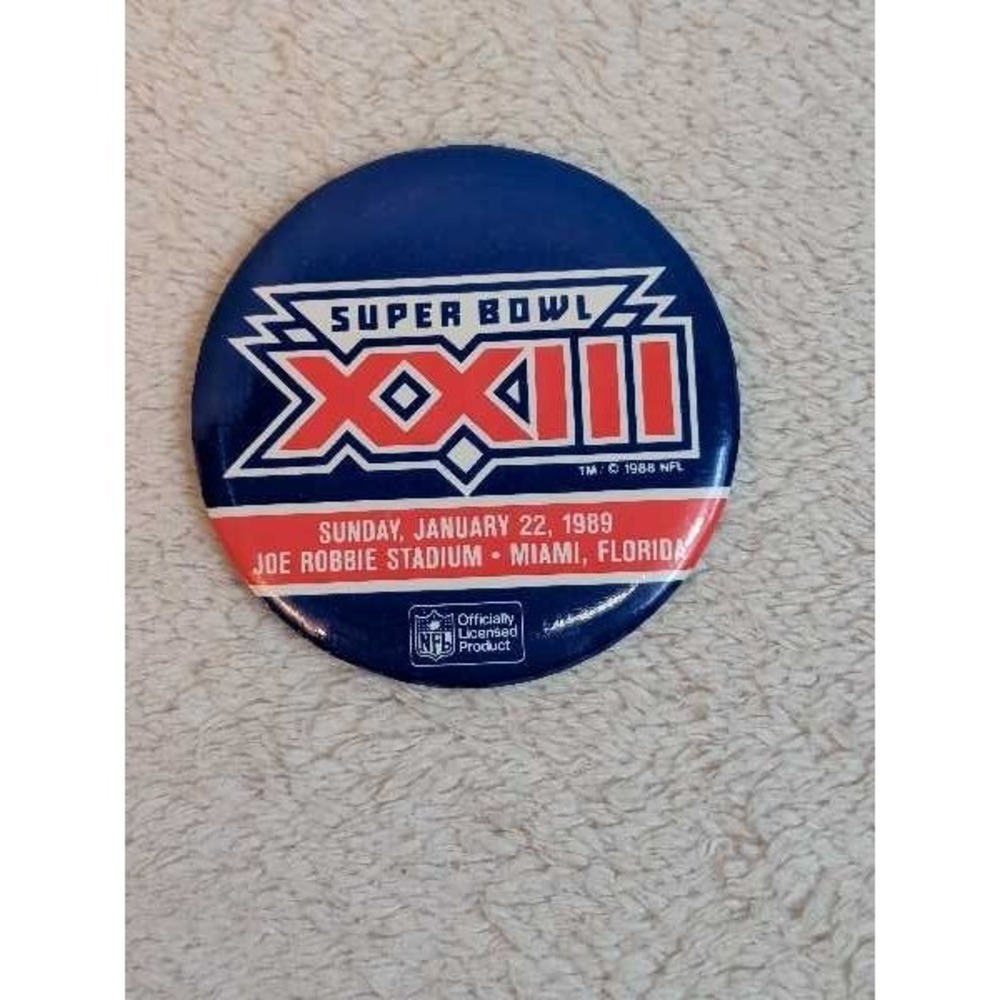 Super Bowl XXII NFL 1989 Joe Robbie Stadium Miami Florida Pin